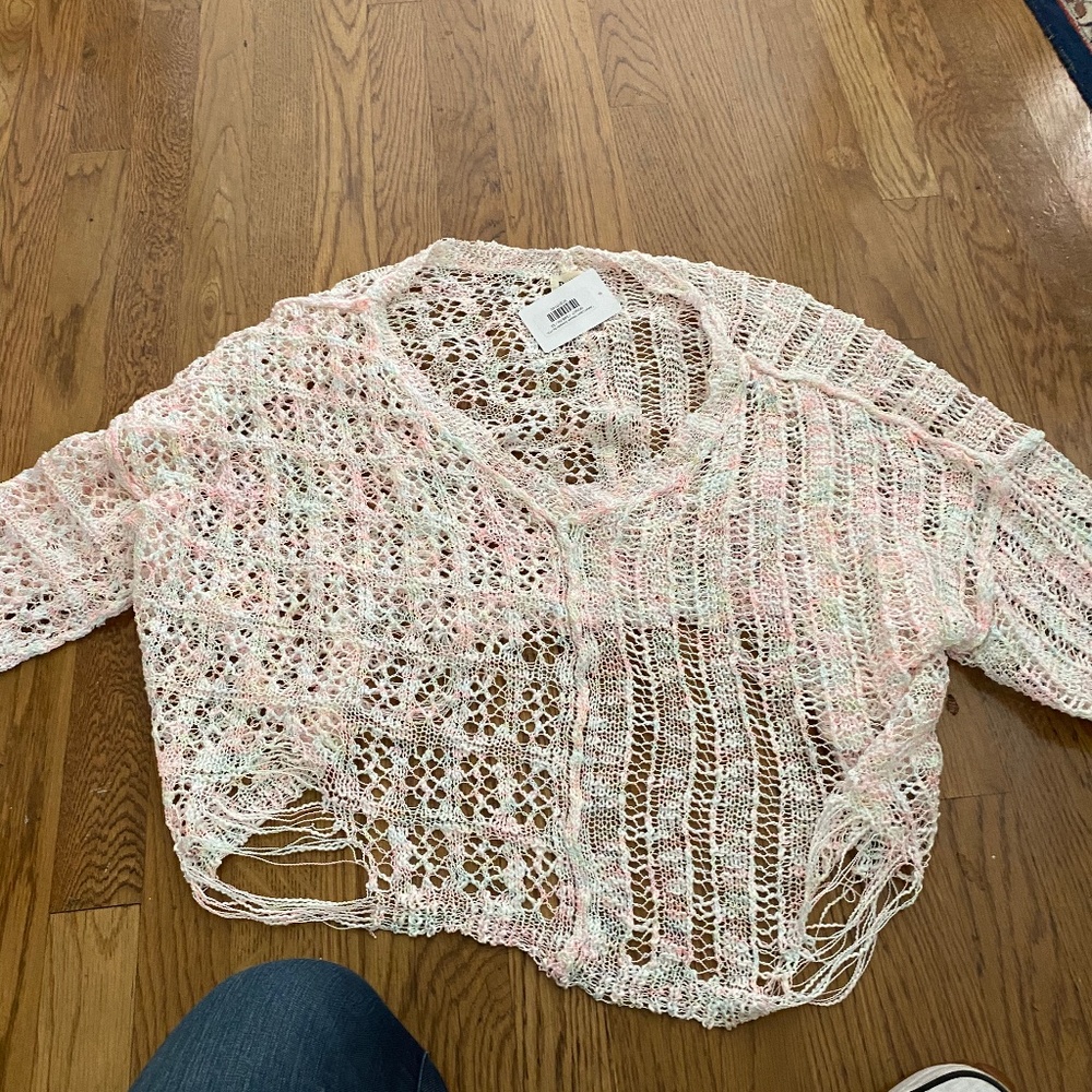 Janet Open Weave Sweater by POI